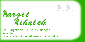 margit mihalek business card